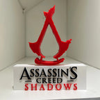 Placa Assassin's Creed Shadows – Letreiro Gamer Mesa, Enfeite Setup, Japão Feudal ⚔️🥷