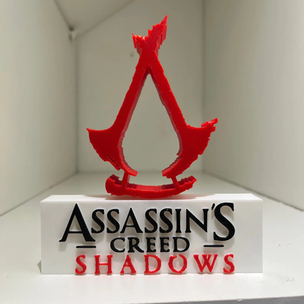 Placa Assassin's Creed Shadows – Letreiro Gamer Mesa, Enfeite Setup, Japão Feudal ⚔️🥷
