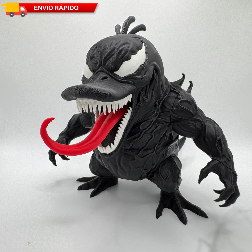 Boneco  Pato Donald Venom Estátua – Enfeite Setup Gamer, CCenário Estante Quarto Gamer, Presente Geek 🚀📦