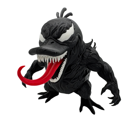 Boneco  Pato Donald Venom Estátua – Enfeite Setup Gamer, CCenário Estante Quarto Gamer, Presente Geek 🚀📦