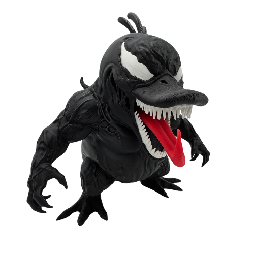 Boneco  Pato Donald Venom Estátua – Enfeite Setup Gamer, CCenário Estante Quarto Gamer, Presente Geek 🚀📦