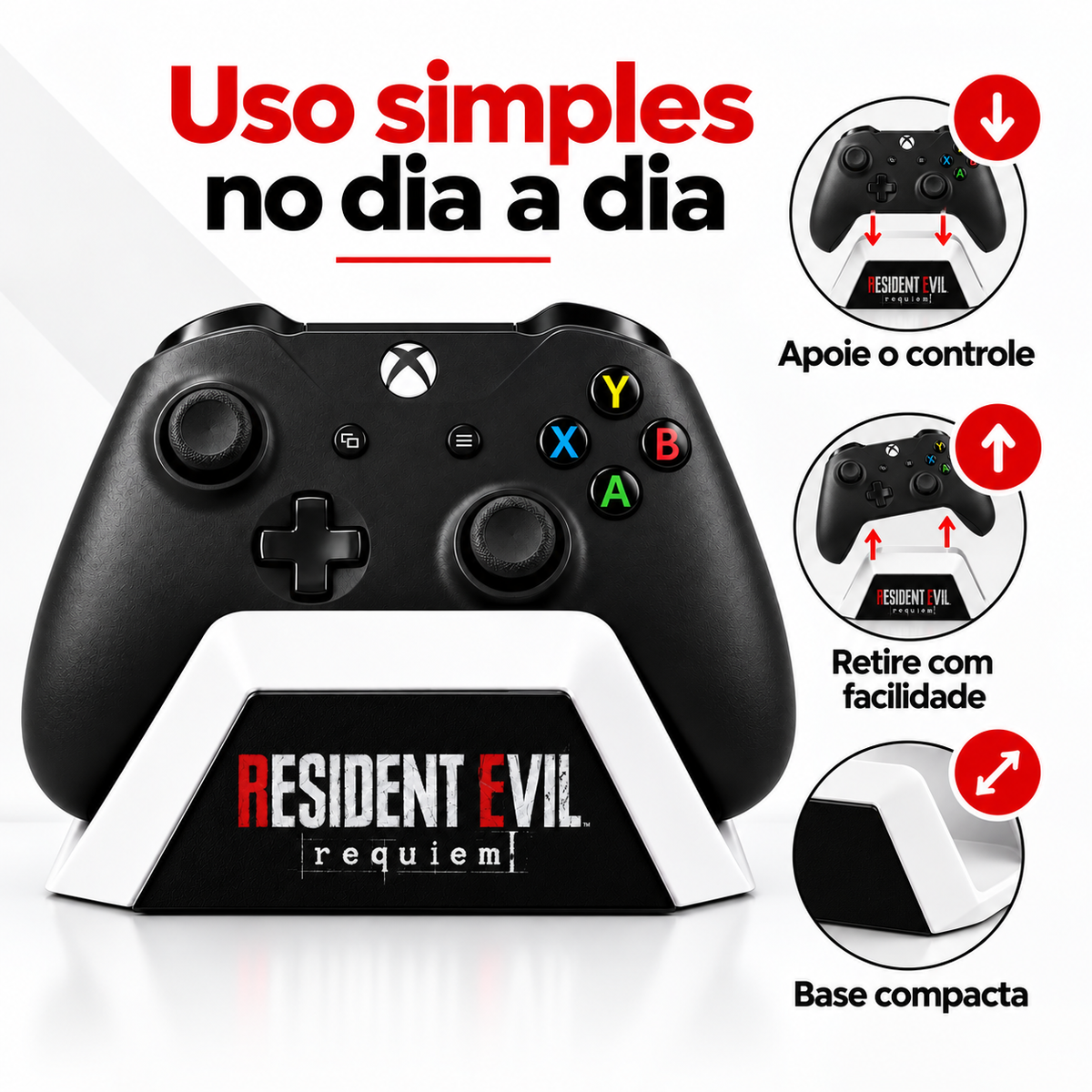 Suporte Para Controle Xbox One Series Gamer Mesa Setup