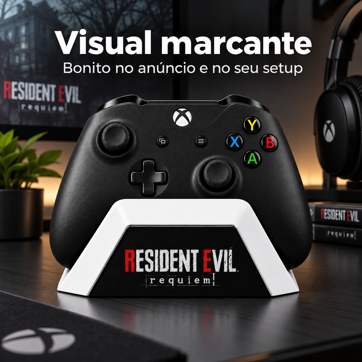 Suporte Para Controle Xbox One Series Gamer Mesa Setup