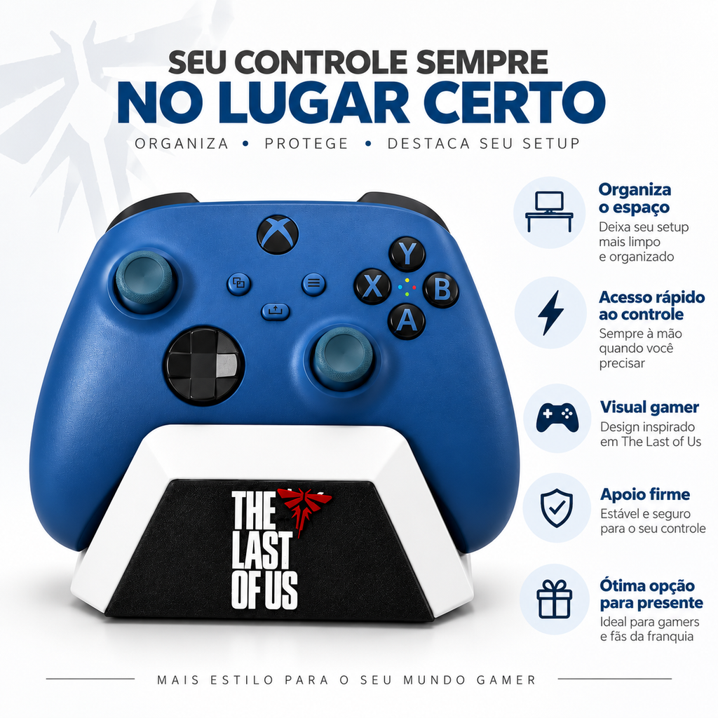 Suporte para Controle Xbox The Last of Us Base Organizador Gamer