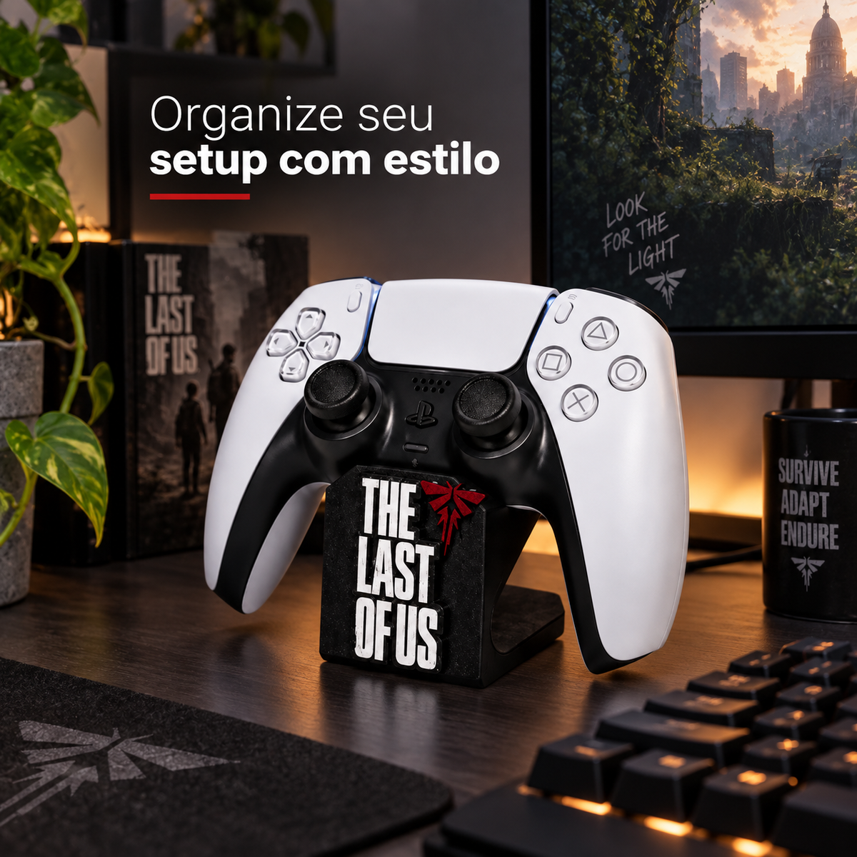Suporte para Controle PS5 PS4 Xbox Universal Base Gamer The Last of Us