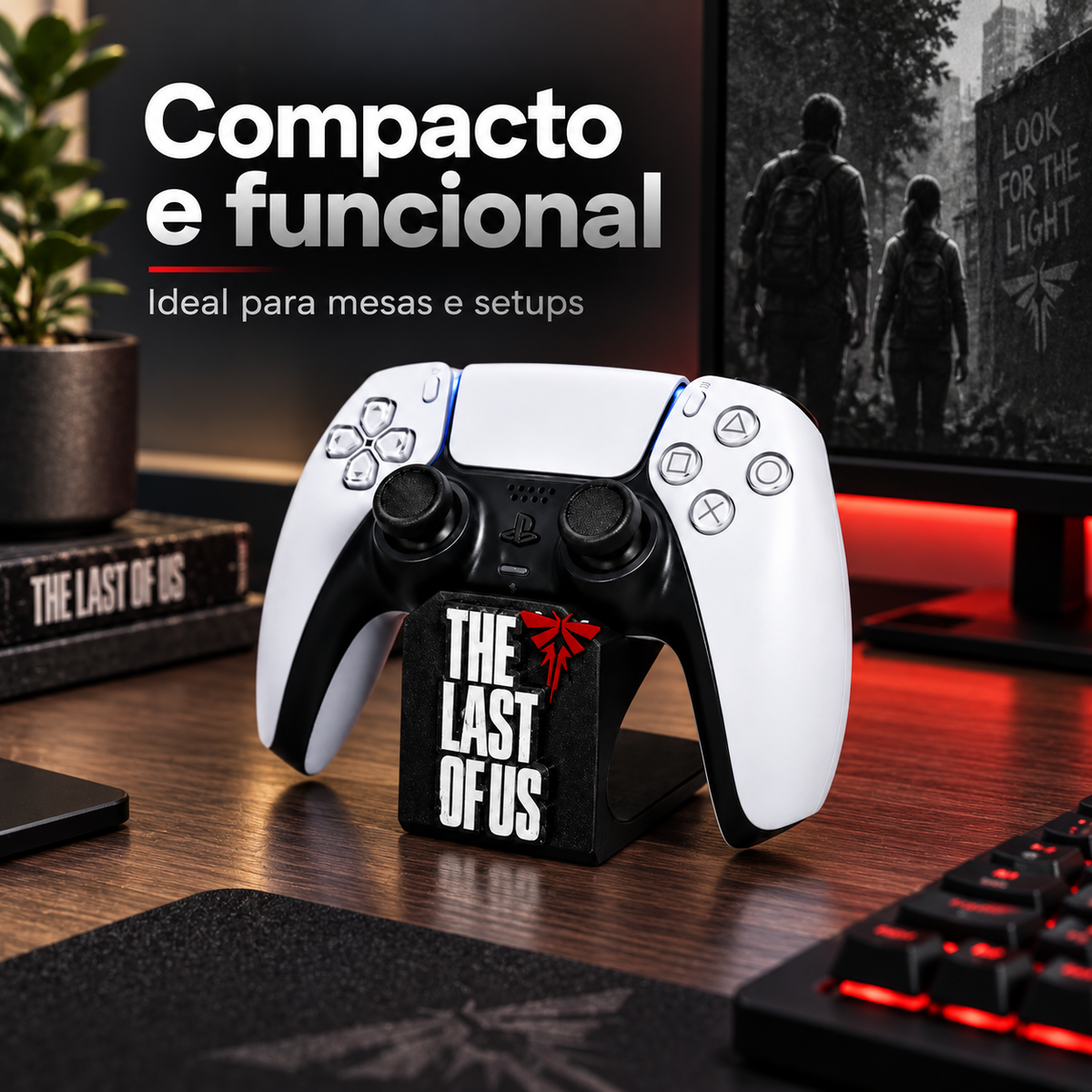 Suporte para Controle PS5 PS4 Xbox Universal Base Gamer The Last of Us