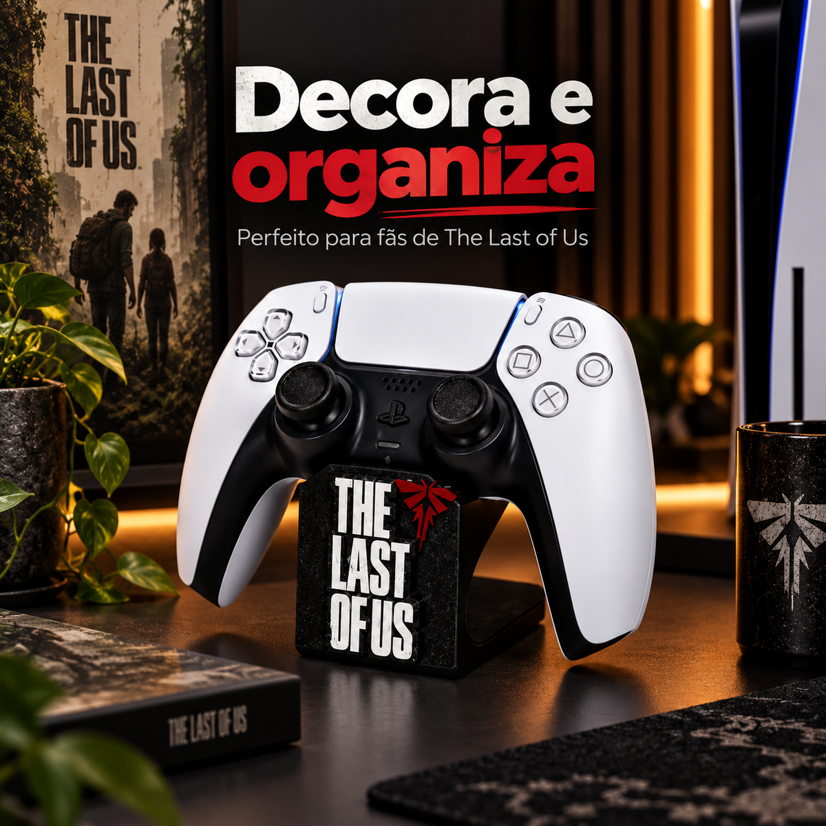 Suporte para Controle PS5 PS4 Xbox Universal Base Gamer The Last of Us