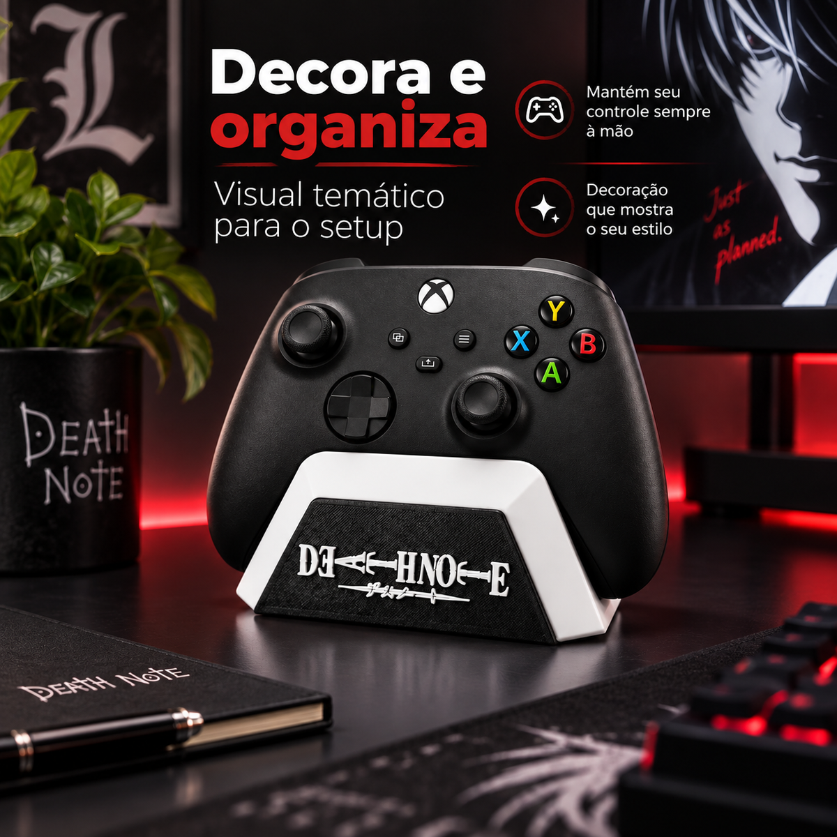 Suporte para Controle Xbox One Series S X Tema Death Note