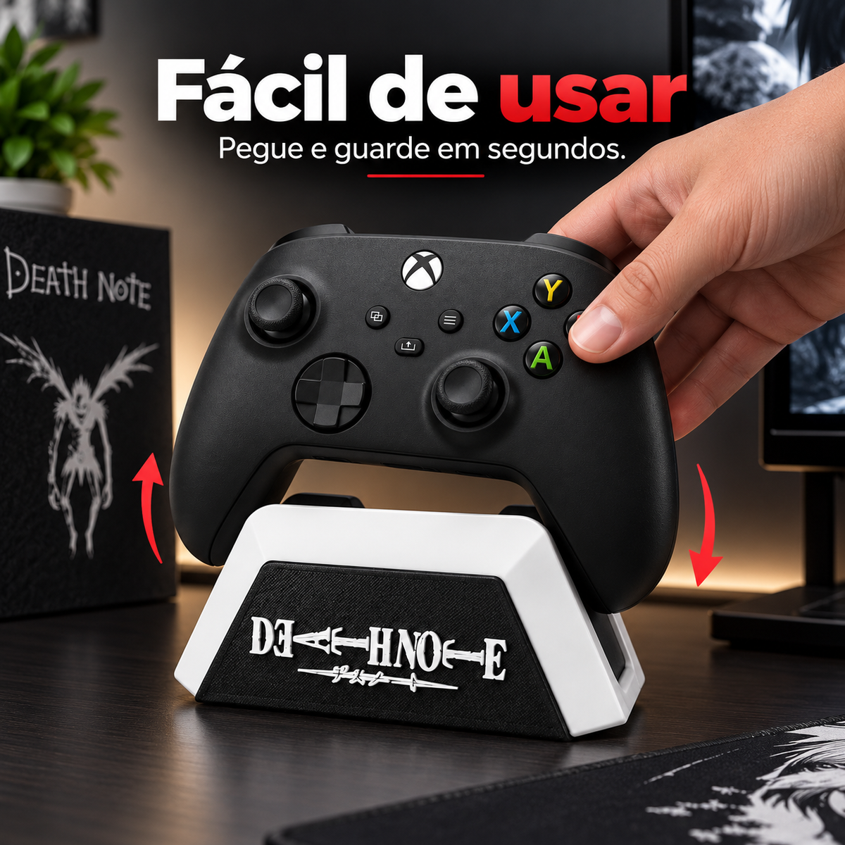 Suporte para Controle Xbox One Series S X Tema Death Note