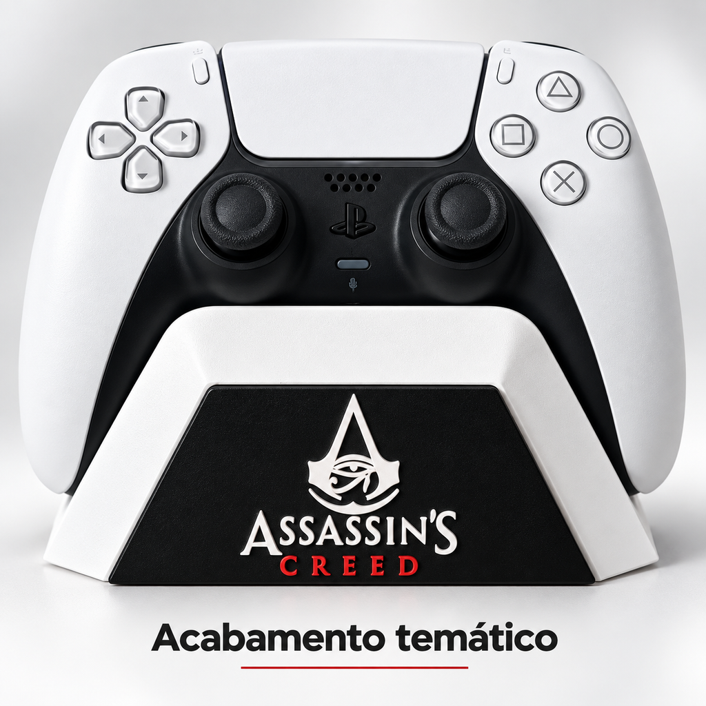 Suporte para Controle PS5 Assassin's Creed Base Gamer Decorativa