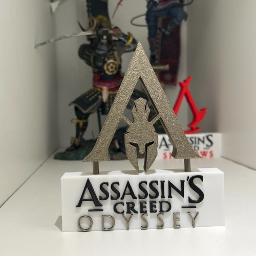 Placa Decorativa Assassin's Creed – Letreiro Mesa Gamer, Enfeite Odyssey, Geek 🚀📦