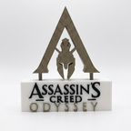 Placa Decorativa Assassin's Creed – Letreiro Mesa Gamer, Enfeite Odyssey, Geek 🚀📦