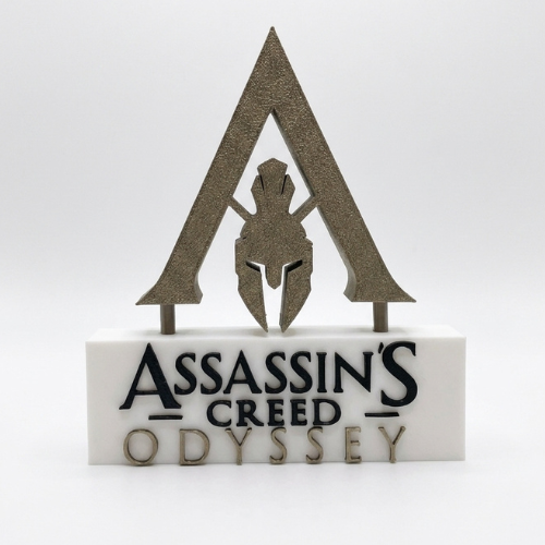 Placa Decorativa Assassin's Creed – Letreiro Mesa Gamer, Enfeite Odyssey, Geek 🚀📦