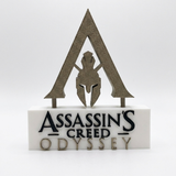 Placa Decorativa Assassin's Creed – Letreiro Mesa Gamer, Enfeite Odyssey, Geek 🚀📦
