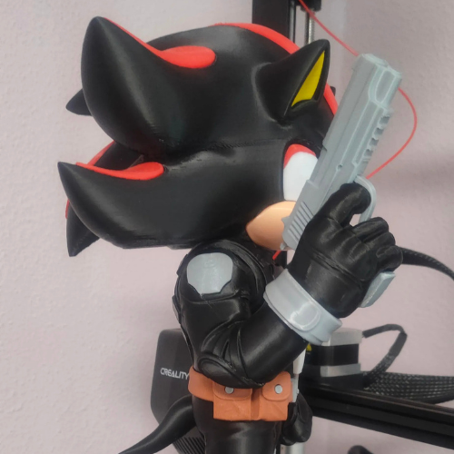 Boneco Shadow Justiceiro - Action Figure Colecionável - Estátua Sonic Justiceiro, Enfeite Gamer 🦔💀