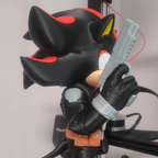 Boneco Shadow Justiceiro - Action Figure Colecionável - Estátua Sonic Justiceiro, Enfeite Gamer 🦔💀