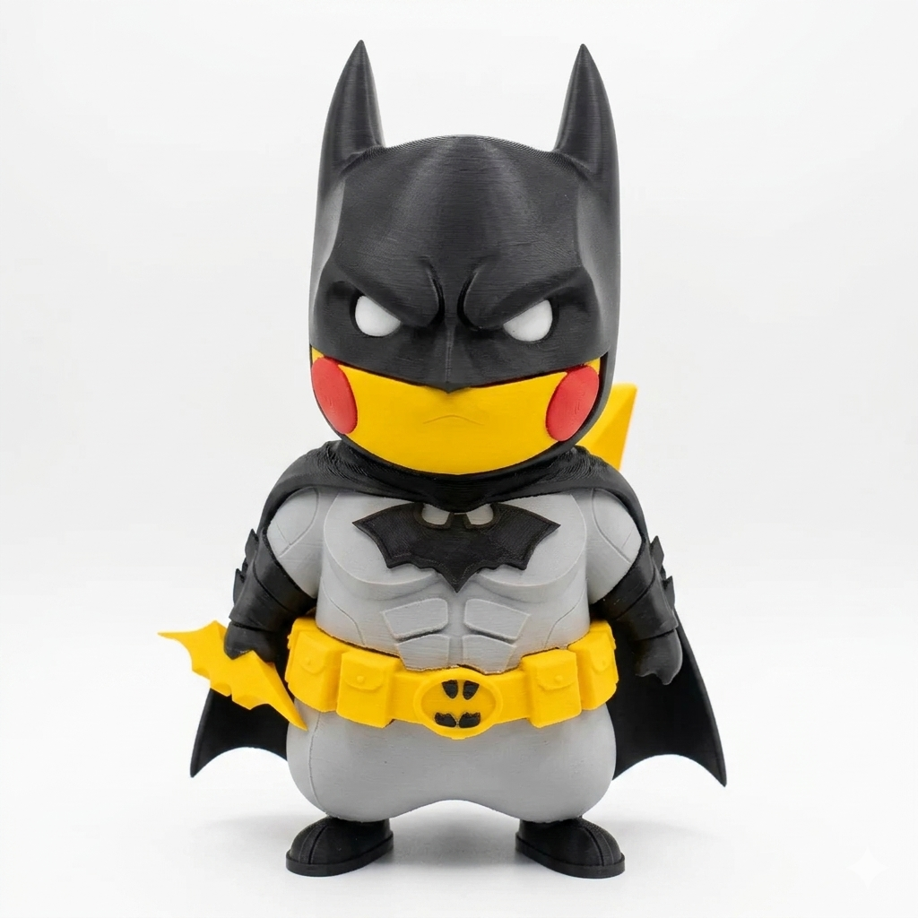 Pikachu Batman Pokémon - Action Figure - Crossover Geek Premium ⚡🦇✨