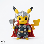 Pikachu Thor Marvel - Action Figure - Crossover Geek Premium ⚡🔨✨