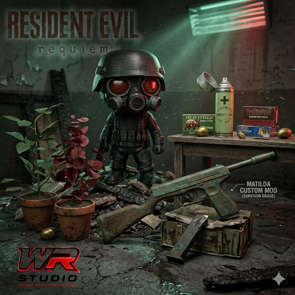 Hunk Resident Evil - Action Figure - Quarto Sobrevivente Premium ☣️🌑✨
