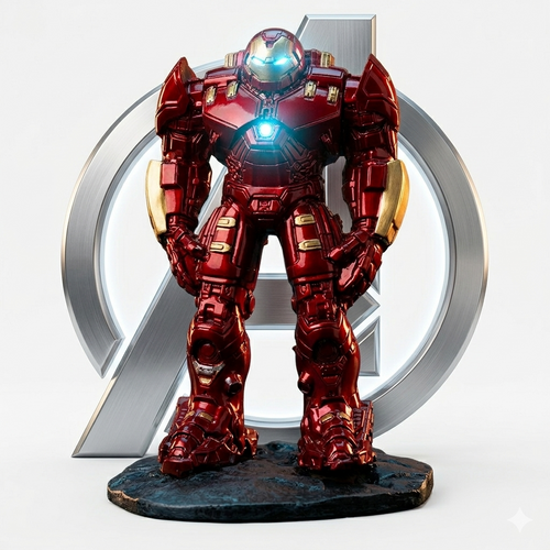 Boneco Colecionável - Homem de Ferro Hulk Buster Marvel Vingadores Resina - Estátua Action Figure