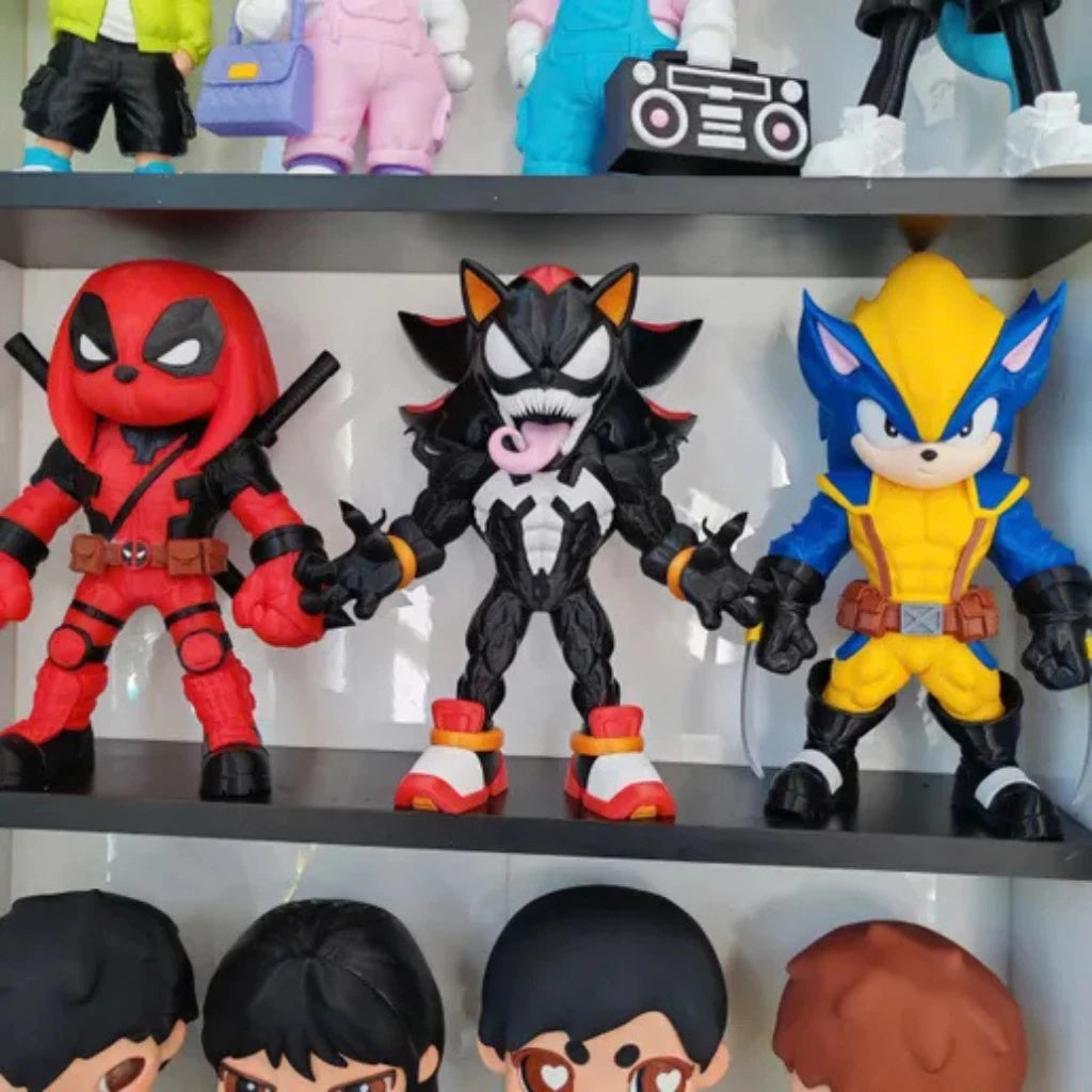 Knuckles Deadpool - Action Figure - Edição Especial Mashup Luxo 🥊🔴⚔️