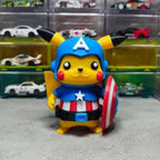 Pikachu - Boneco Colecionável - Vingadores Capitão América Premium ⚡🛡️💎