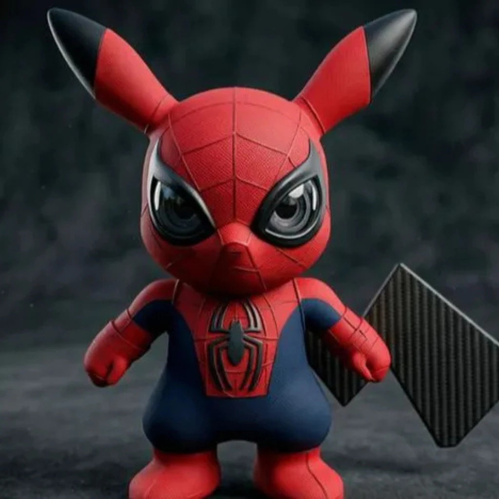 Pikachu Homem-Aranha Marvel - Action Figure  - Crossover Premium ⚡🕷️✨