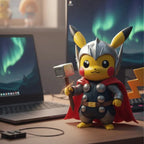 Pikachu Thor Marvel - Action Figure - Crossover Geek Premium ⚡🔨✨