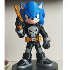 Sonic Justiceiro - Action Figure  - Grande 30cm Estátua Anti-Herói Luxo 🌑🌀✨