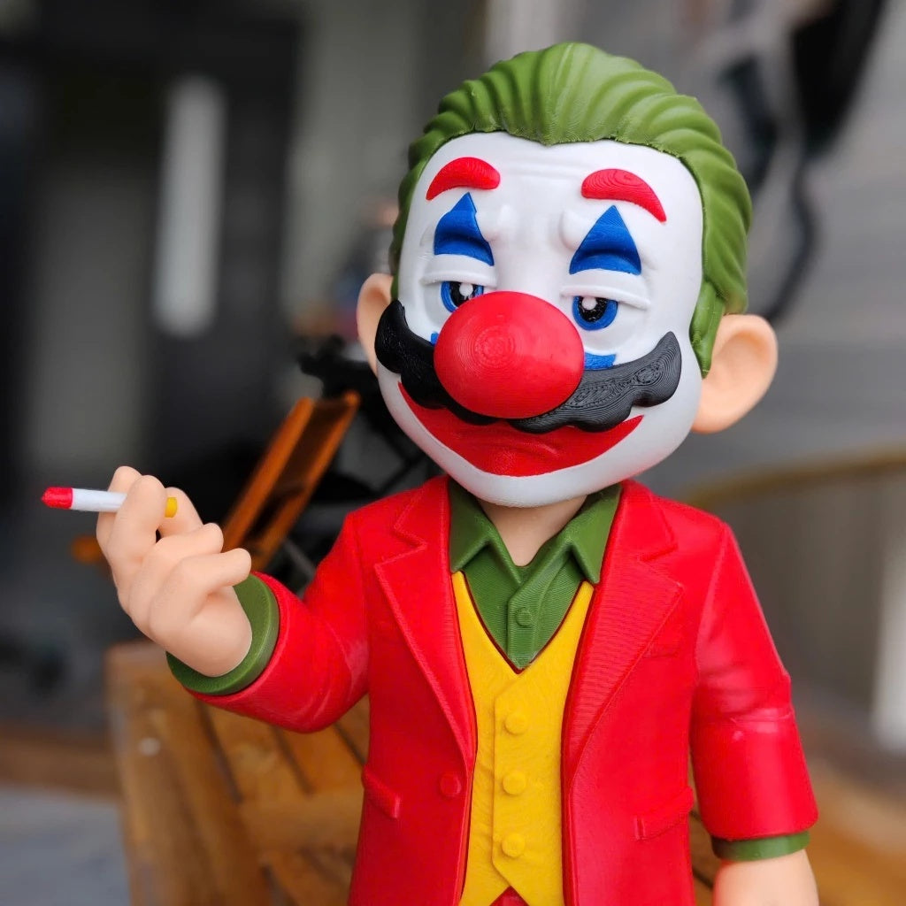 Jokerio Crossover Mario e Coringa - Action Figure - Premium 3D 🃏🍄💎