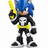 Sonic Justiceiro - Action Figure  - Grande 30cm Estátua Anti-Herói Luxo 🌑🌀✨