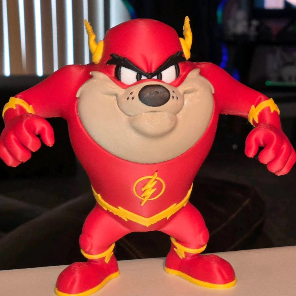 Boneco Taz Flash - Edição Especial Crossover Looney Tunes x DC Comics 🌪️⚡️