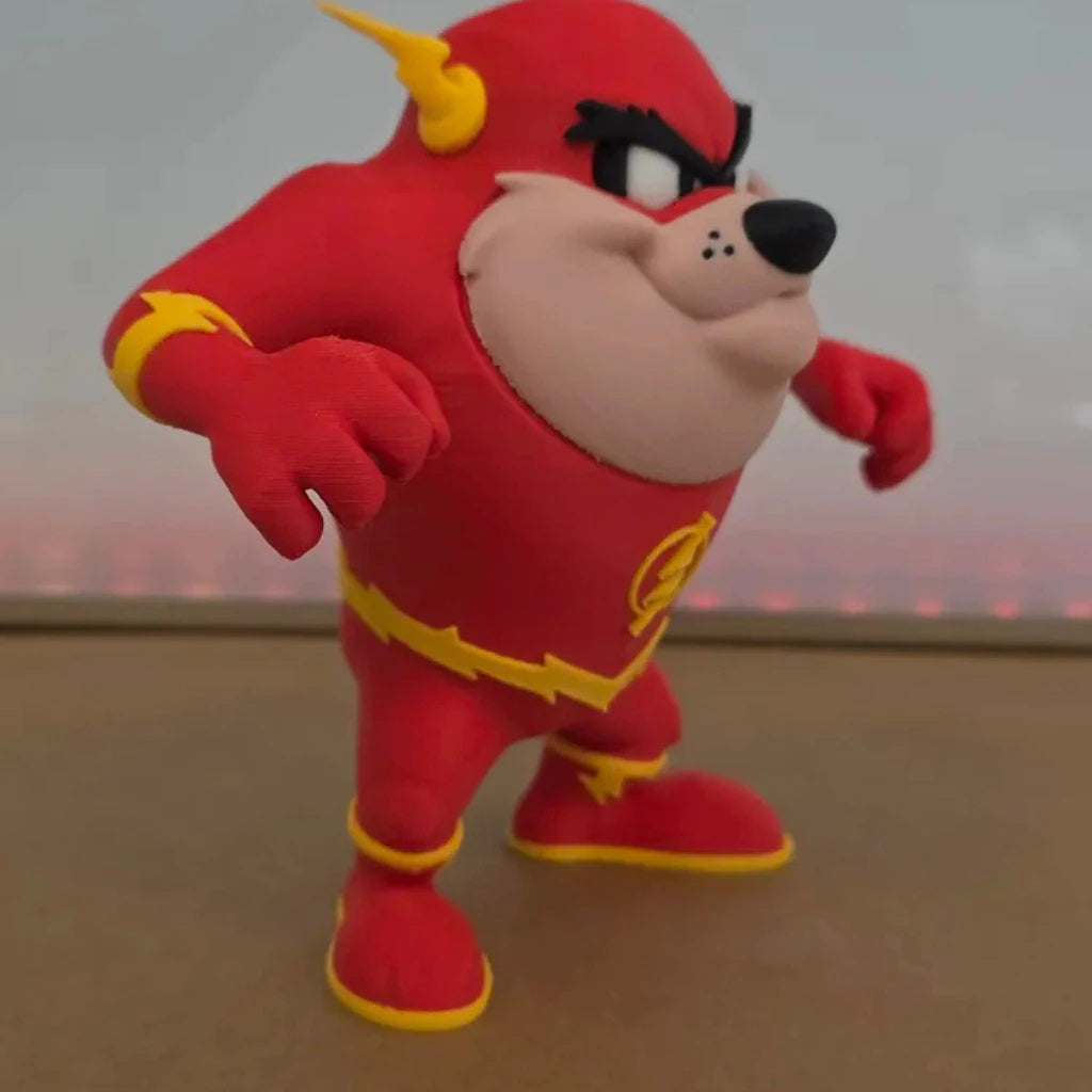 Boneco Taz Flash - Edição Especial Crossover Looney Tunes x DC Comics 🌪️⚡️