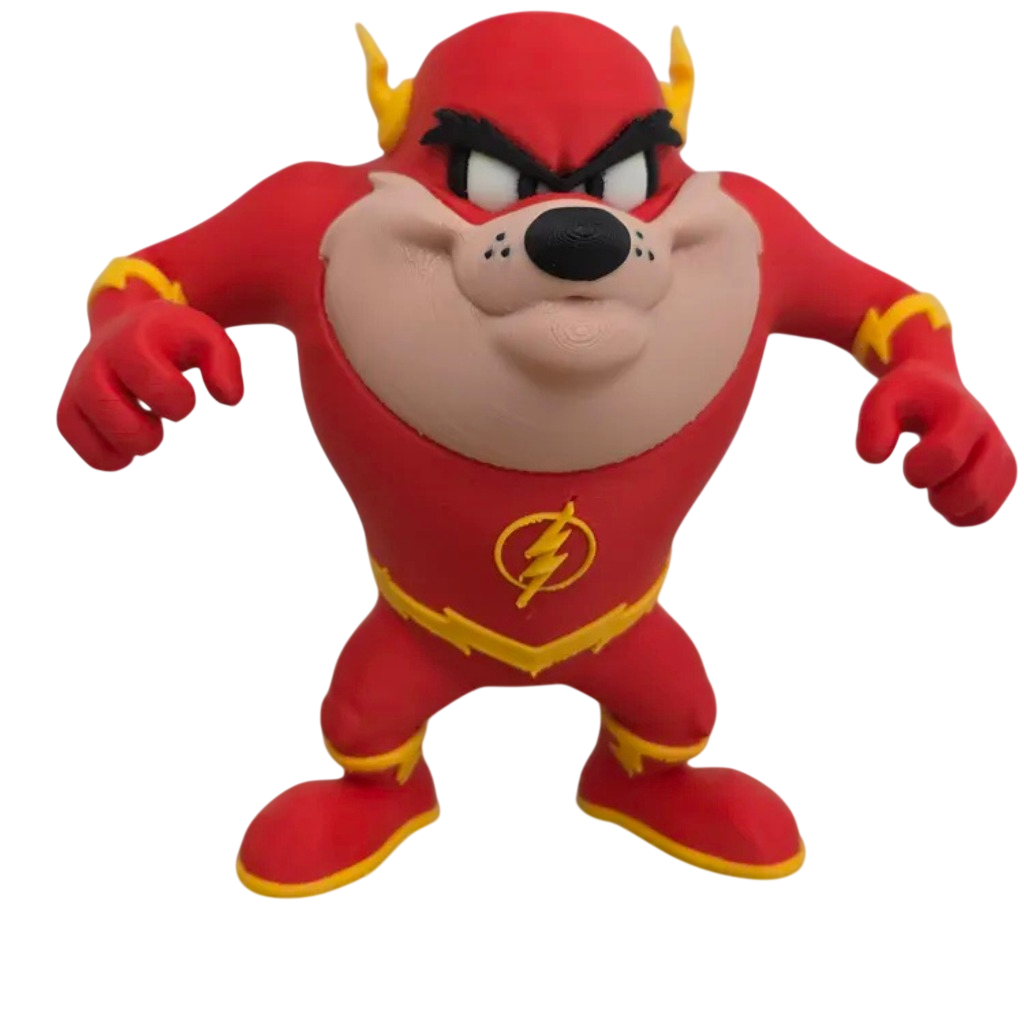 Boneco Taz Flash - Edição Especial Crossover Looney Tunes x DC Comics 🌪️⚡️