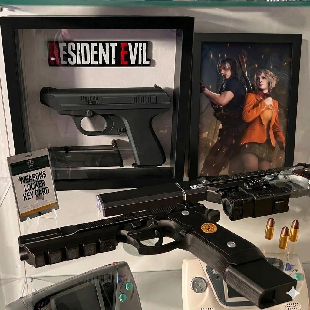 Kit Placa Decorativa Gamer Símbolo Geek Logo Jogo Resident Evil Para Setup Gamer