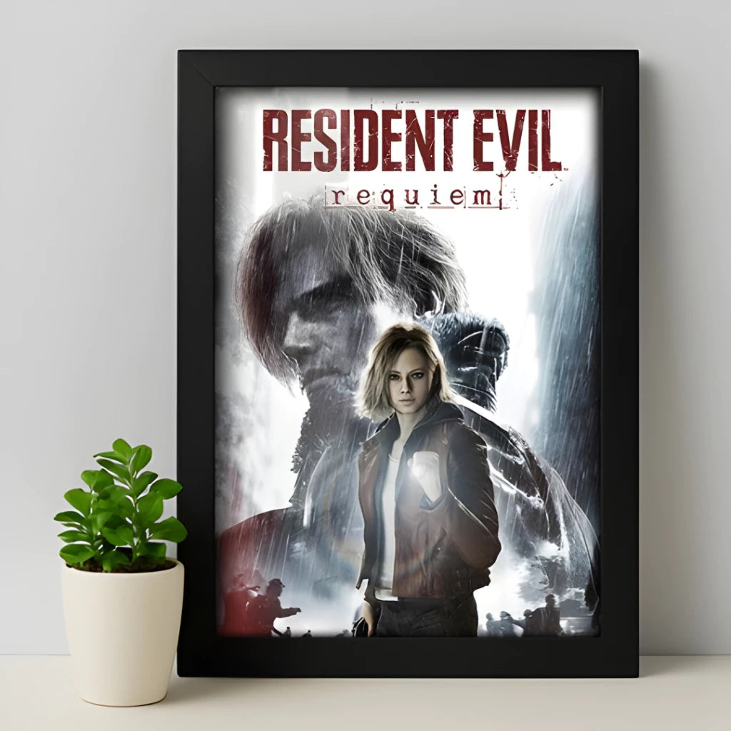 Kit Placa Decorativa Gamer Símbolo Geek Logo Jogo Resident Evil Para Setup Gamer
