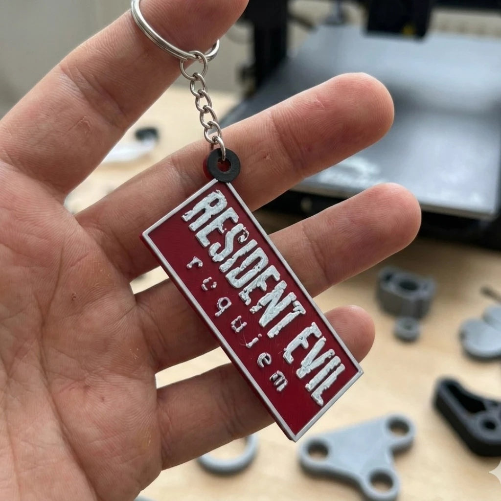 Kit Placa Decorativa Gamer Símbolo Geek Logo Jogo Resident Evil Para Setup Gamer