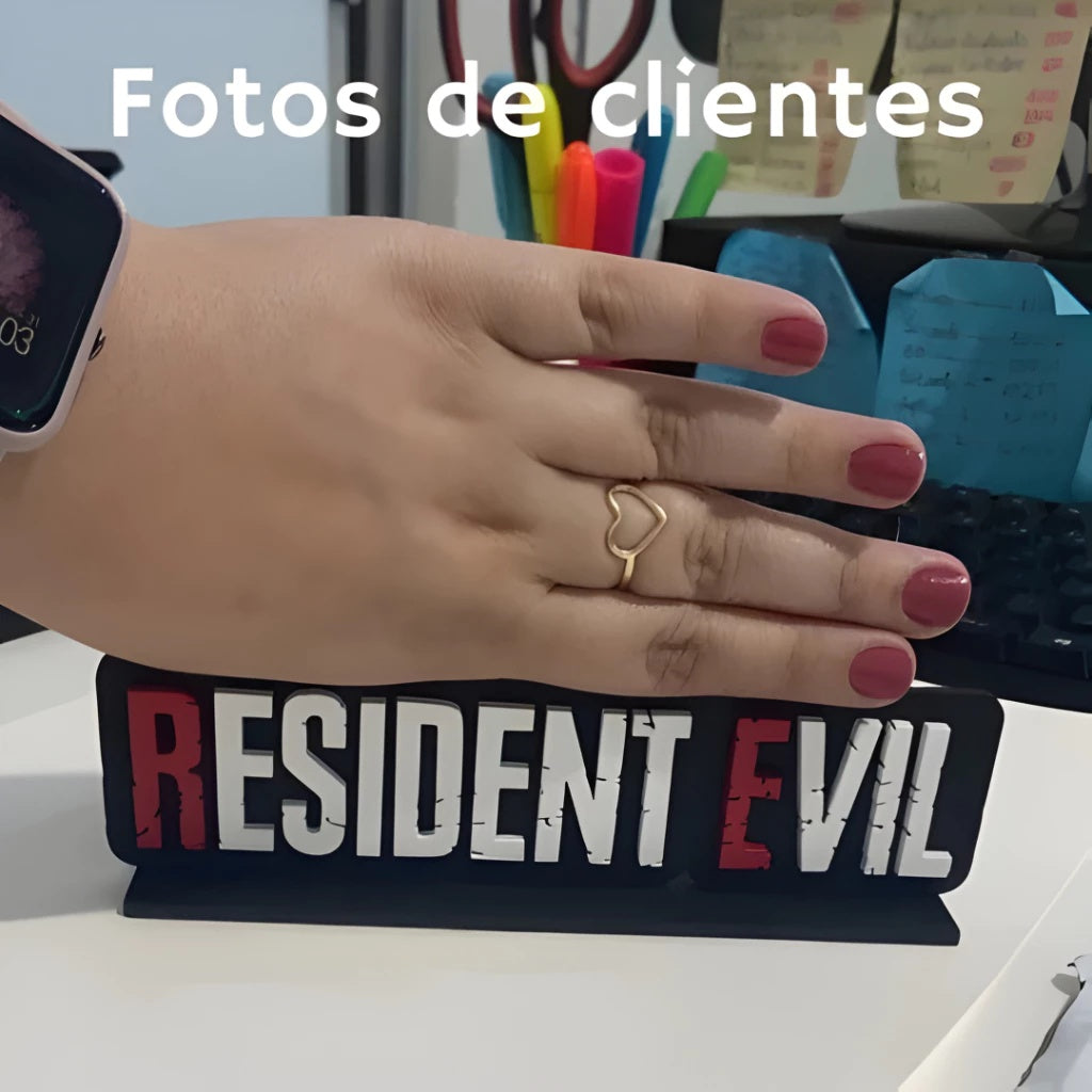 Placa Decorativa Gamer  Jogo Resident Evil Para Setup Gamer