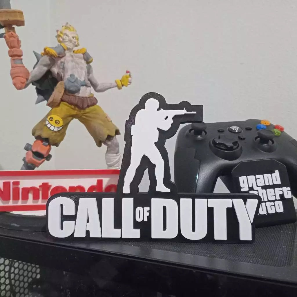 Placa Decorativa Call of Duty – Letreiro Mesa Gamer, Enfeite Modern Warfare, COD 🚀📦