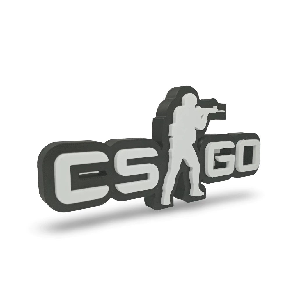 Placa Counter Strike CS GO – Letreiro Gamer Mesa, Enfeite Setup, Decoração 🏆🕹️