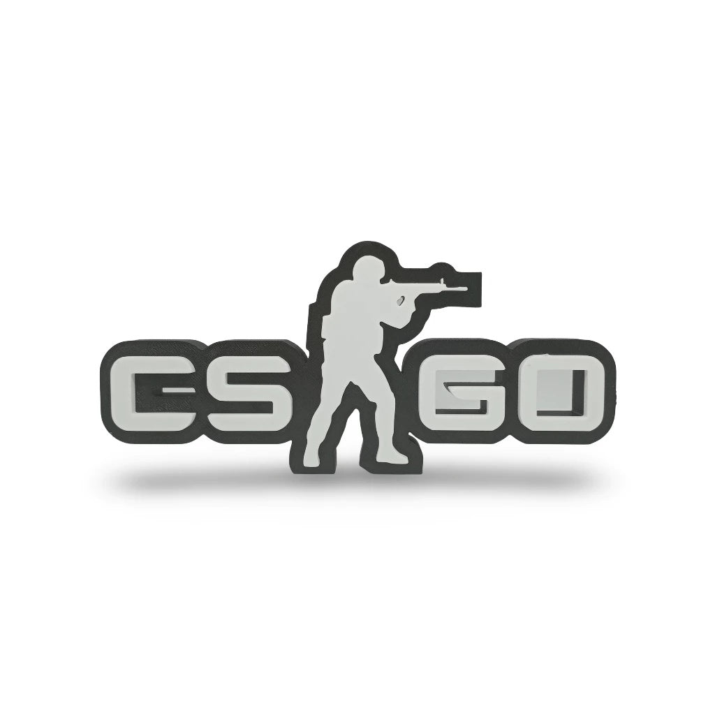 Placa Counter Strike CS GO – Letreiro Gamer Mesa, Enfeite Setup, Decoração 🏆🕹️
