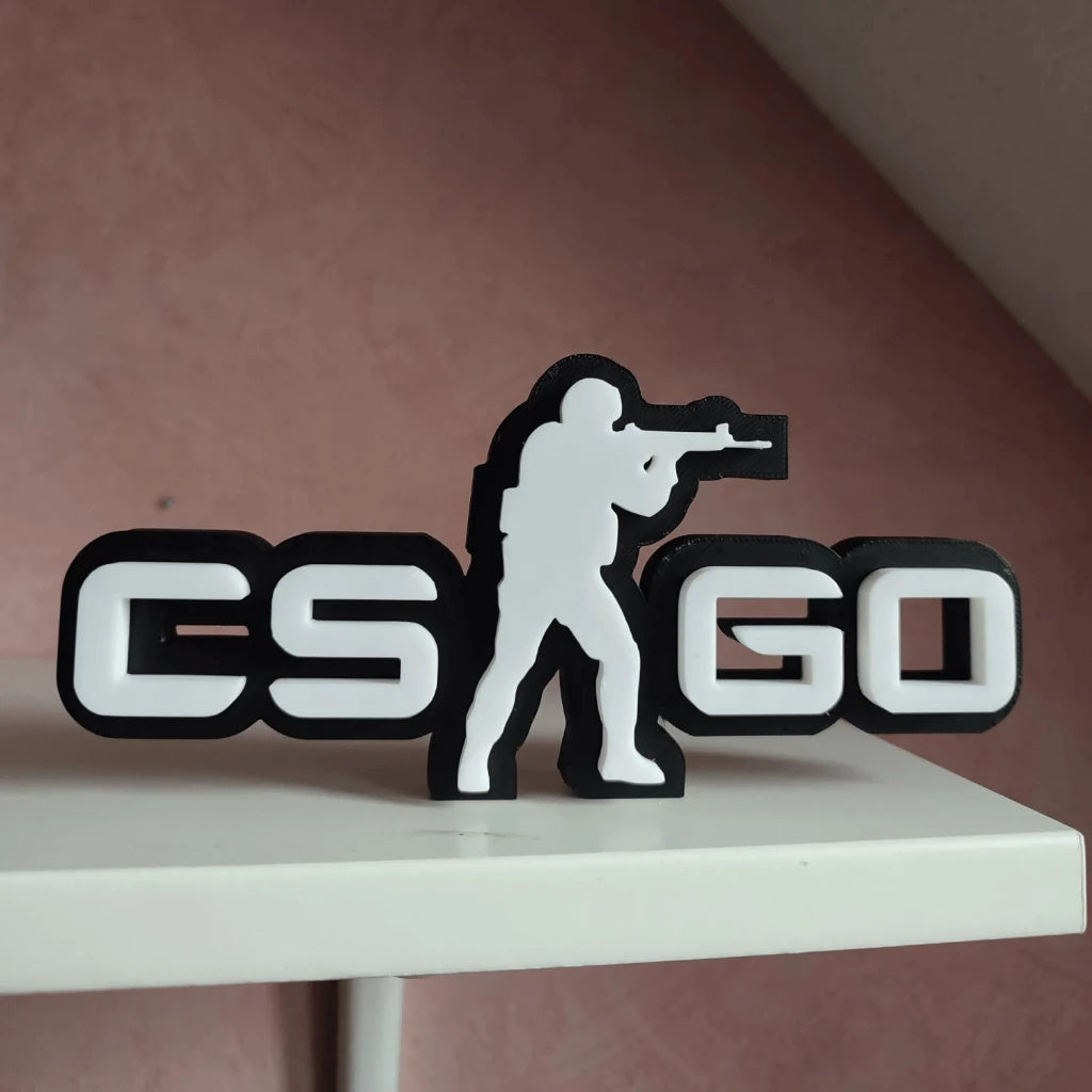 Placa Counter Strike CS GO – Letreiro Gamer Mesa, Enfeite Setup, Decoração 🏆🕹️