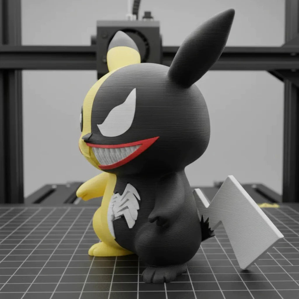 Pikachu Venom Marvel Pokémon - Action Figure - Crossover Premium ⚡🕷️✨