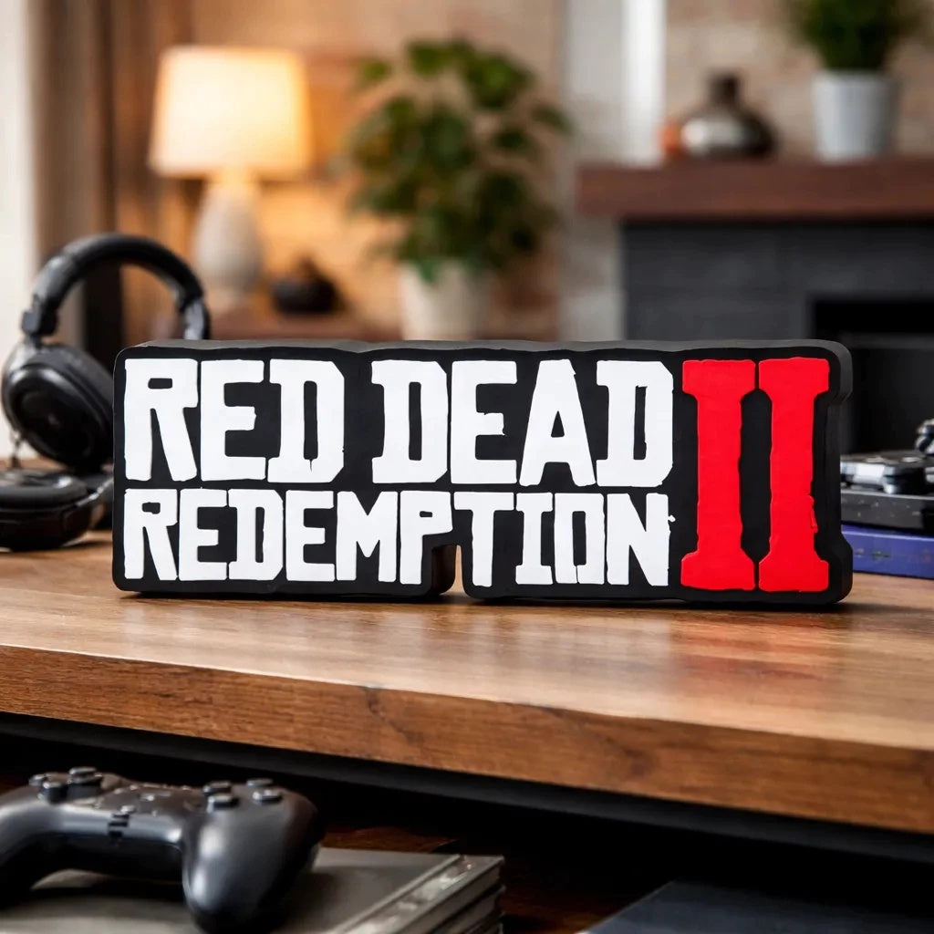 Placa Red Dead Redemption 2 – Letreiro Gamer Mesa, Enfeite Setup, Decoração 🎮🐎