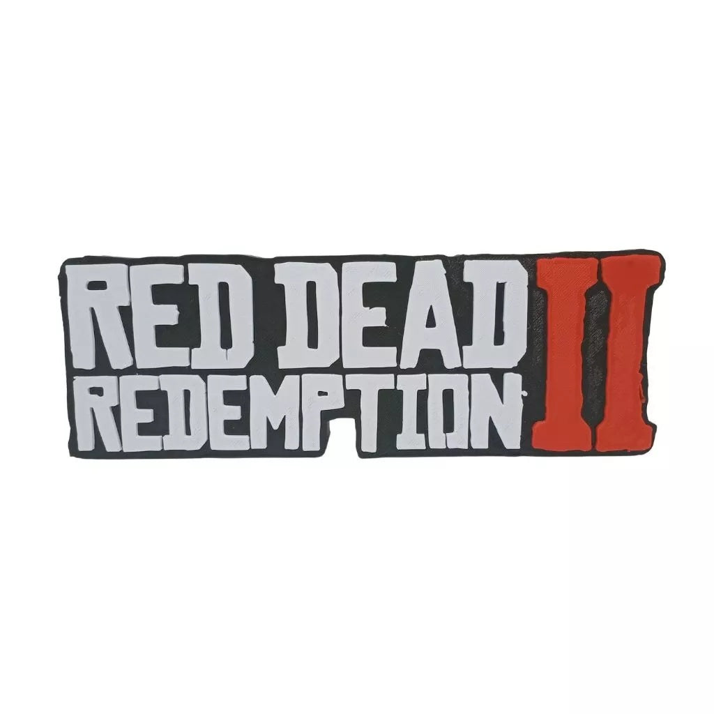 Placa Red Dead Redemption 2 – Letreiro Gamer Mesa, Enfeite Setup, Decoração 🎮🐎