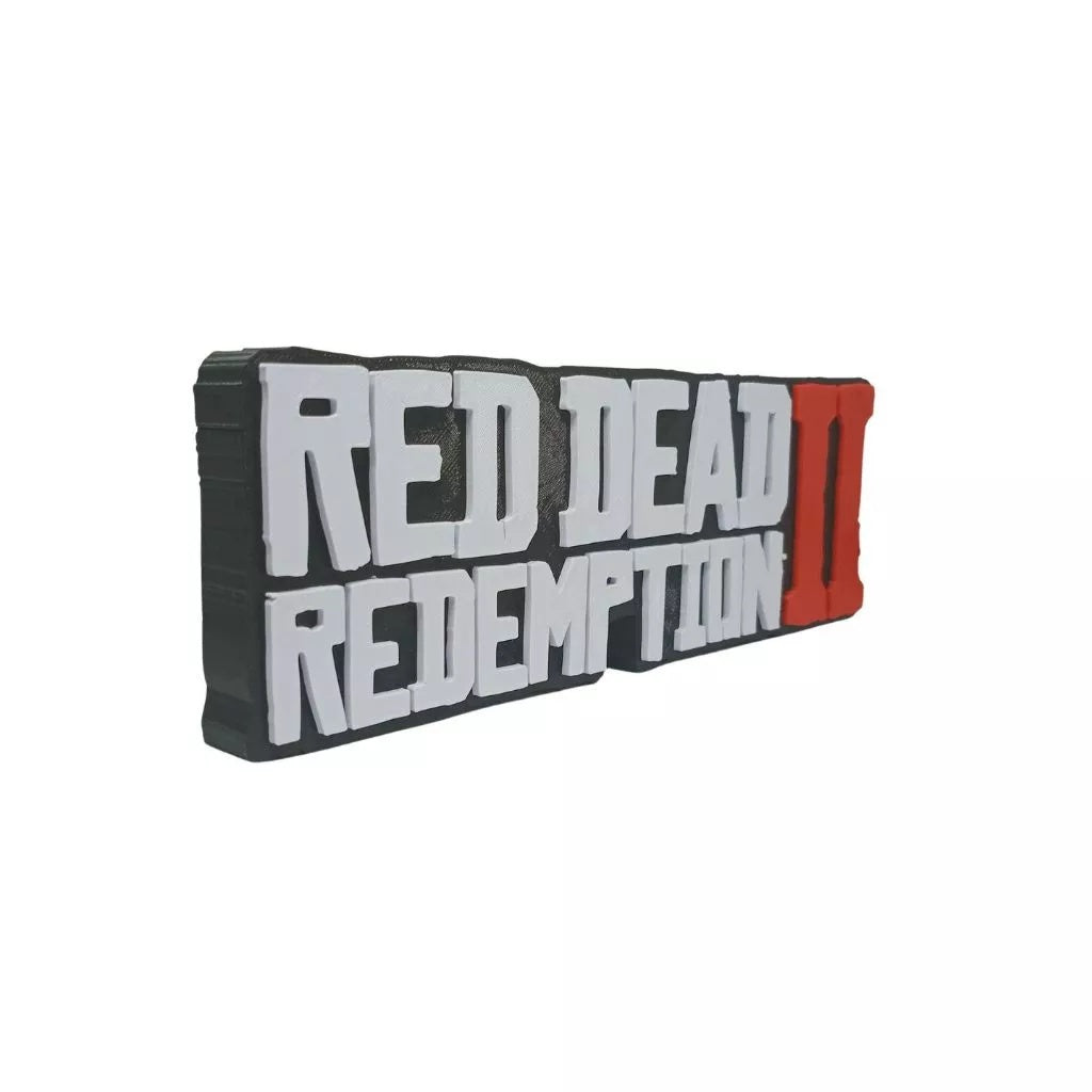Placa Red Dead Redemption 2 – Letreiro Gamer Mesa, Enfeite Setup, Decoração 🎮🐎