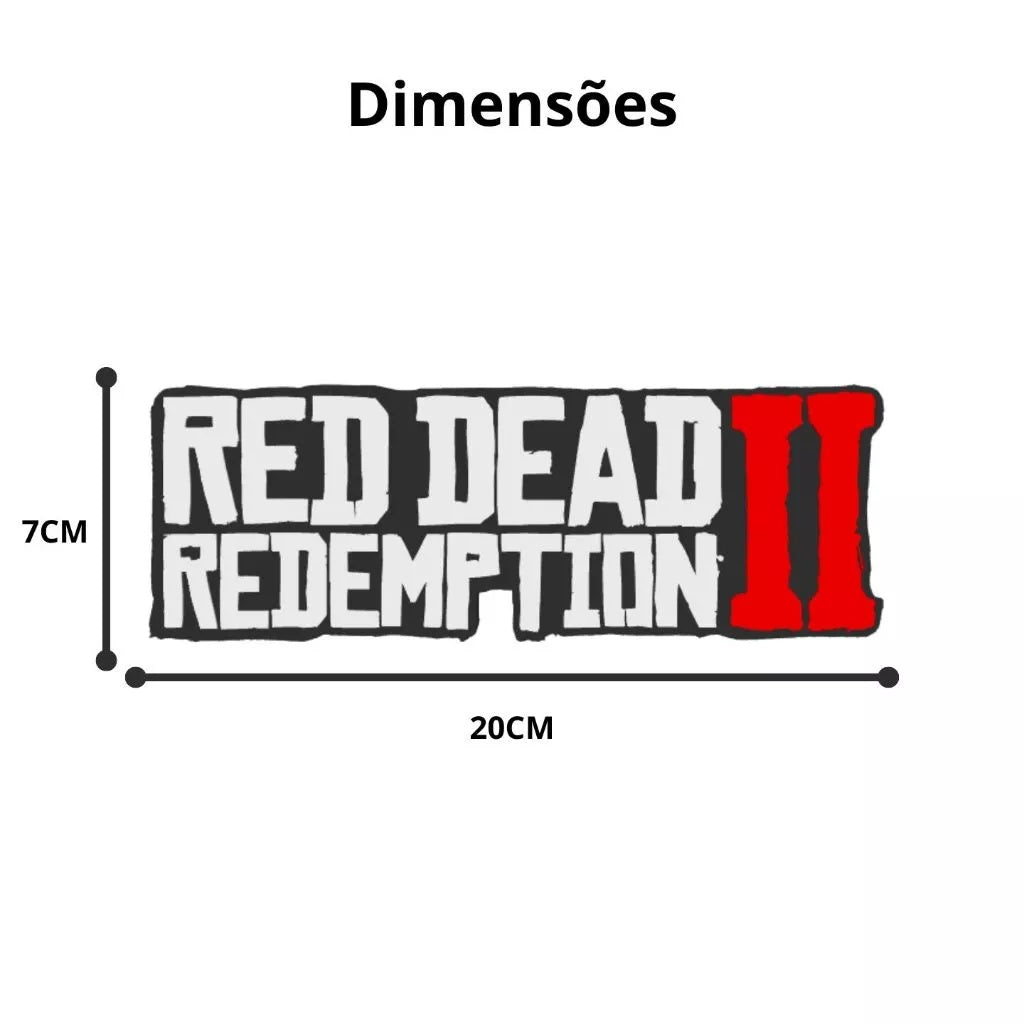 Placa Red Dead Redemption 2 – Letreiro Gamer Mesa, Enfeite Setup, Decoração 🎮🐎