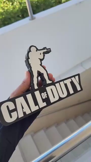 Placa Decorativa Call of Duty – Letreiro Mesa Gamer, Enfeite Modern Warfare, COD 🚀📦