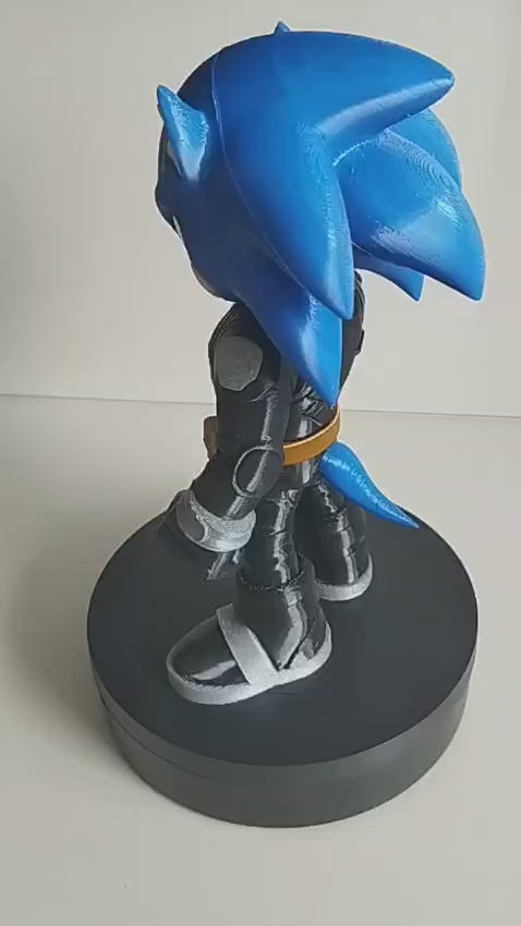 Sonic Justiceiro - Action Figure  - Grande 30cm Estátua Anti-Herói Luxo 🌑🌀✨