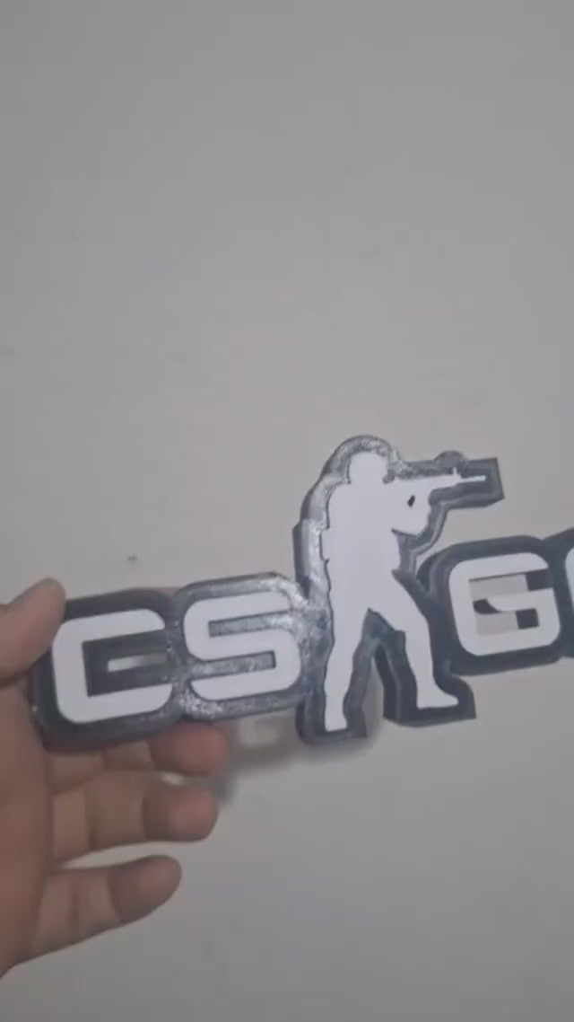 Placa Counter Strike CS GO – Letreiro Gamer Mesa, Enfeite Setup, Decoração 🏆🕹️